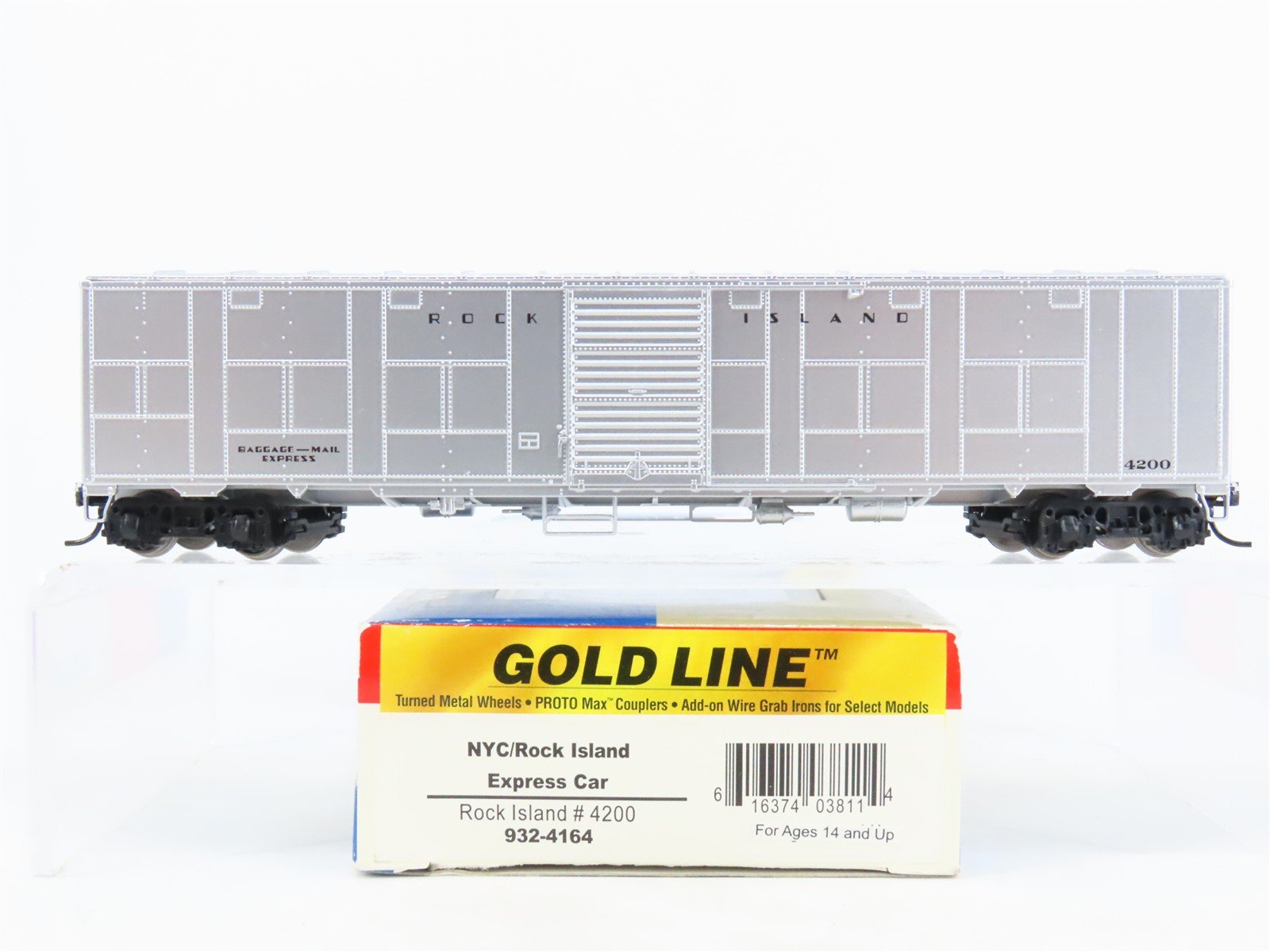 HO Scale Walthers Gold Line 932-4164 NYC/RI Rock Island Express Box Car #4200