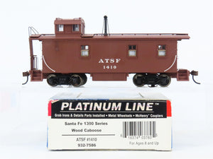 HO Scale Walthers Platinum Line 932-7586 ATSF Santa Fe Wood Caboose #1410