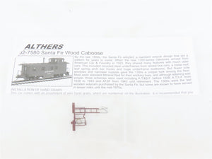 HO Scale Walthers Platinum Line 932-7586 ATSF Santa Fe Wood Caboose #1410