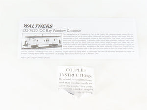HO Scale Walthers Platinum Line 932-7626 ATSF Santa Fe Bay Window Caboose 999654