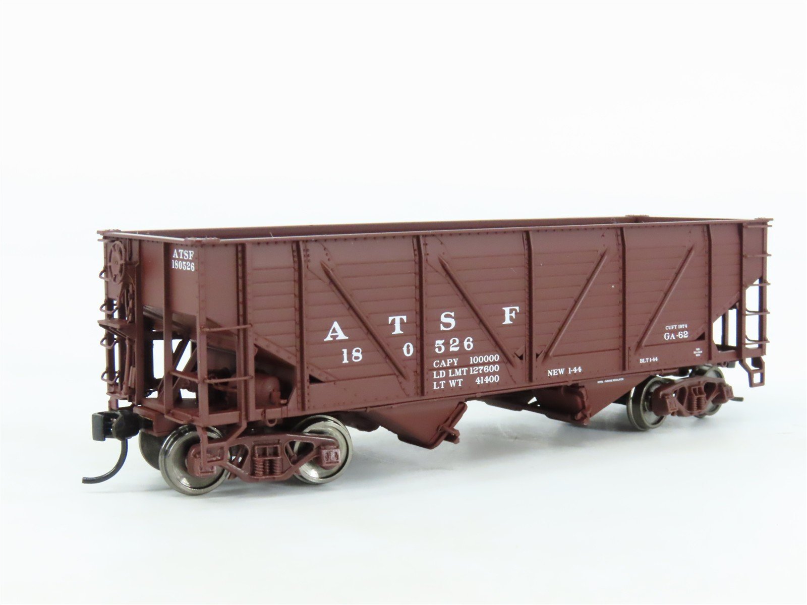 HO Scale Walthers Platinum Line 932-42301 ATSF Santa Fe 2-Bay Open Hopper 180526
