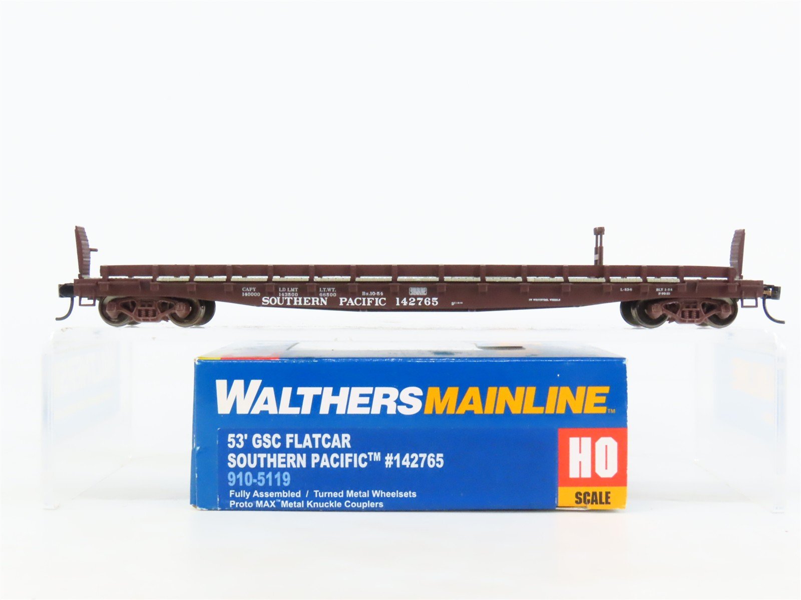 HO Scale Walthers Mainline 910-5119 SP Southern Pacific 53' GSC Flat Car #142765