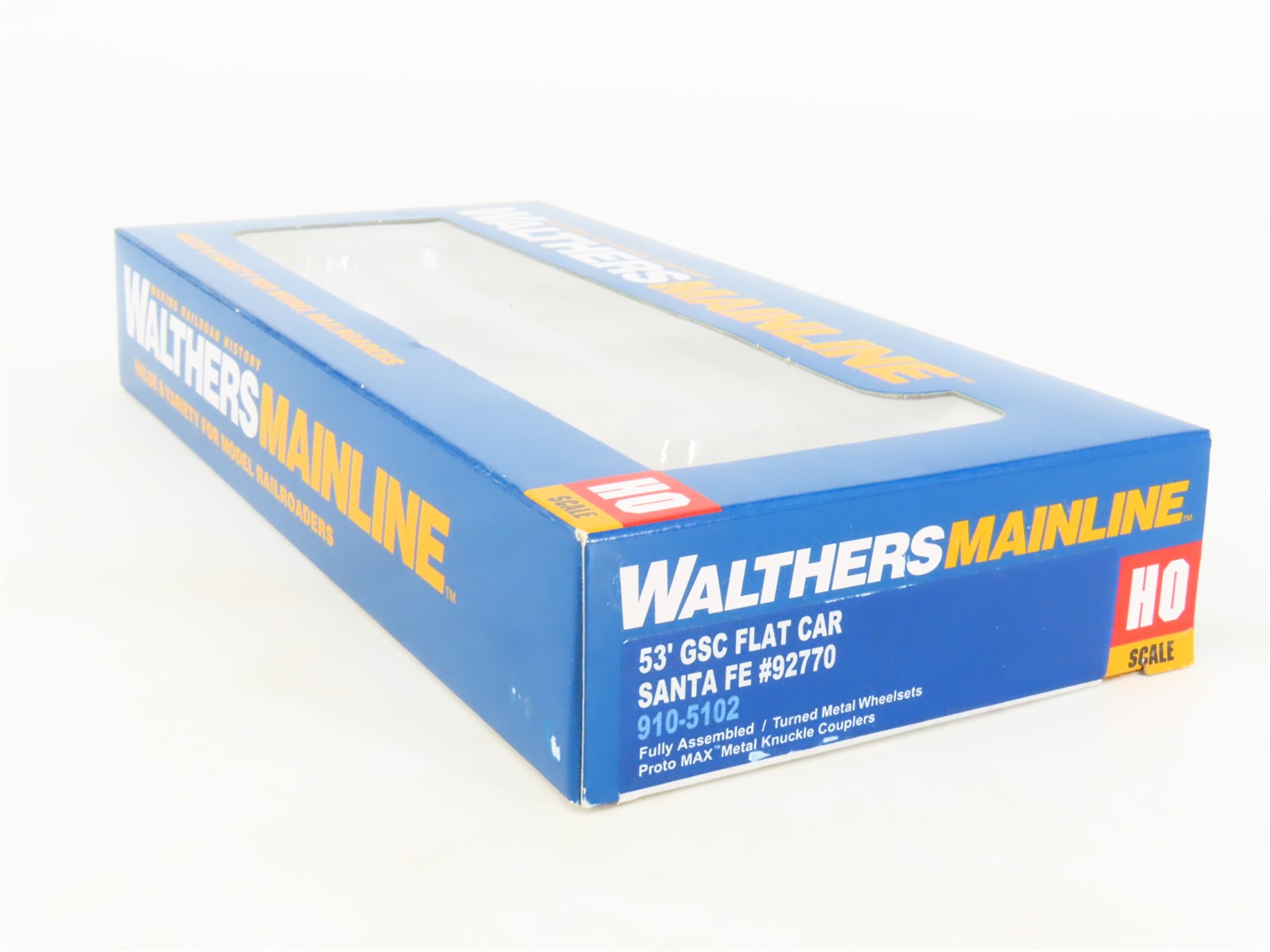 HO Scale Walthers Mainline 910-5102 ATSF Santa Fe 53' GSC Flat Car #92770