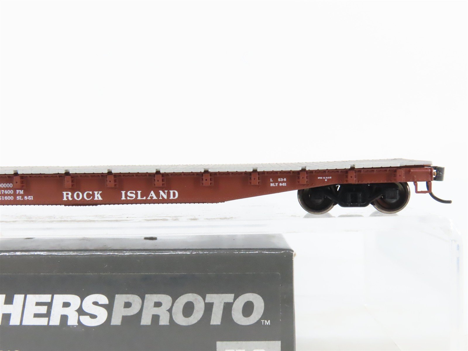 HO Scale Walthers Proto 920-104102 RI Rock Island 53' AAR Flat Car #91419