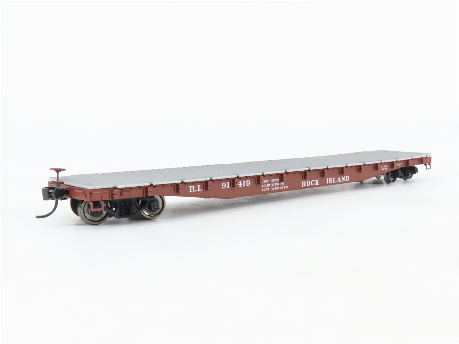 HO Scale Walthers Proto 920-104102 RI Rock Island 53' AAR Flat Car #91419