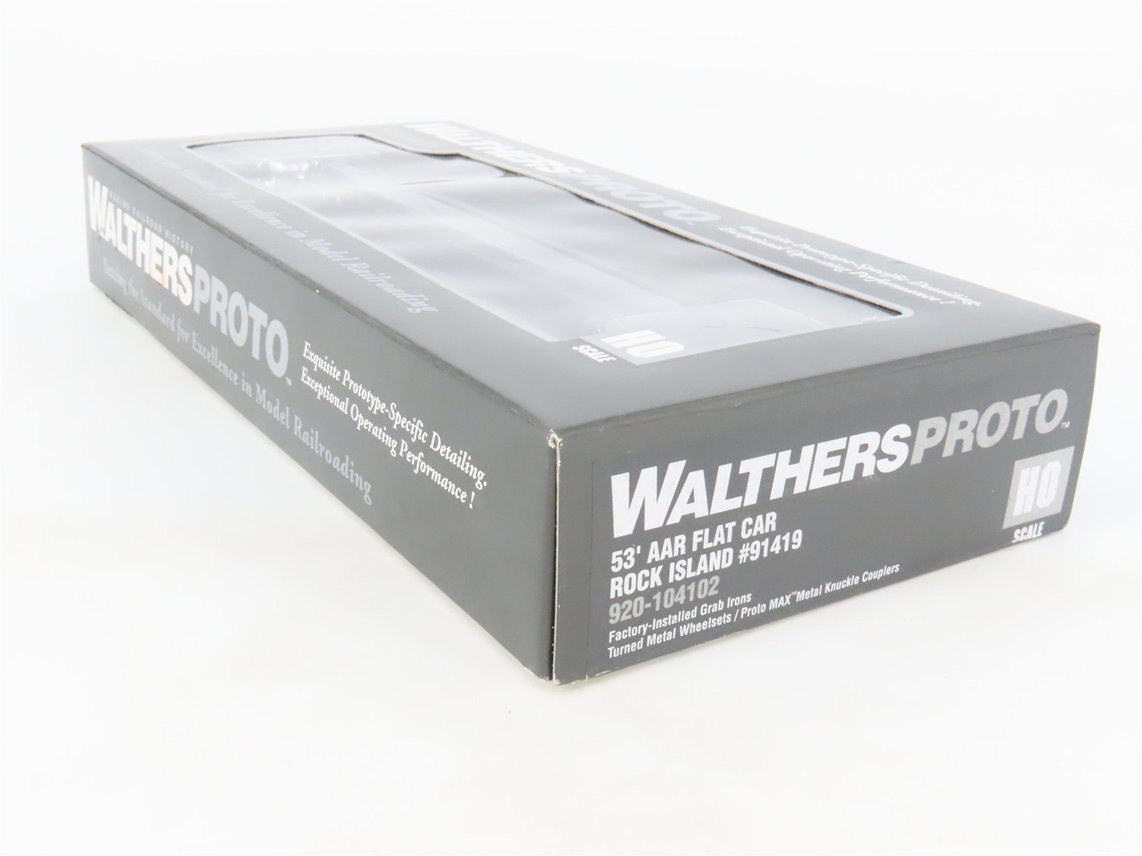 HO Scale Walthers Proto 920-104102 RI Rock Island 53' AAR Flat Car #91419