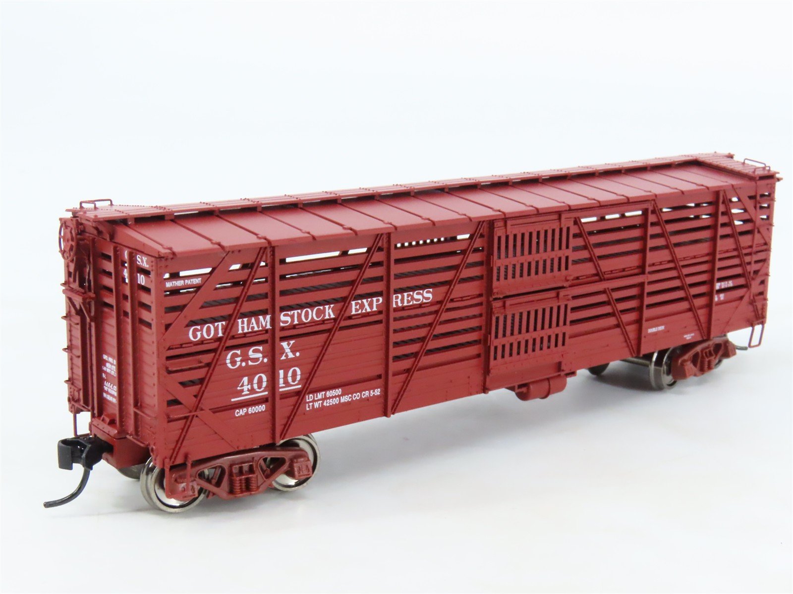 HO Scale Walthers Proto 920-108803 GSX Gotham Stock Express Stock Car #4010