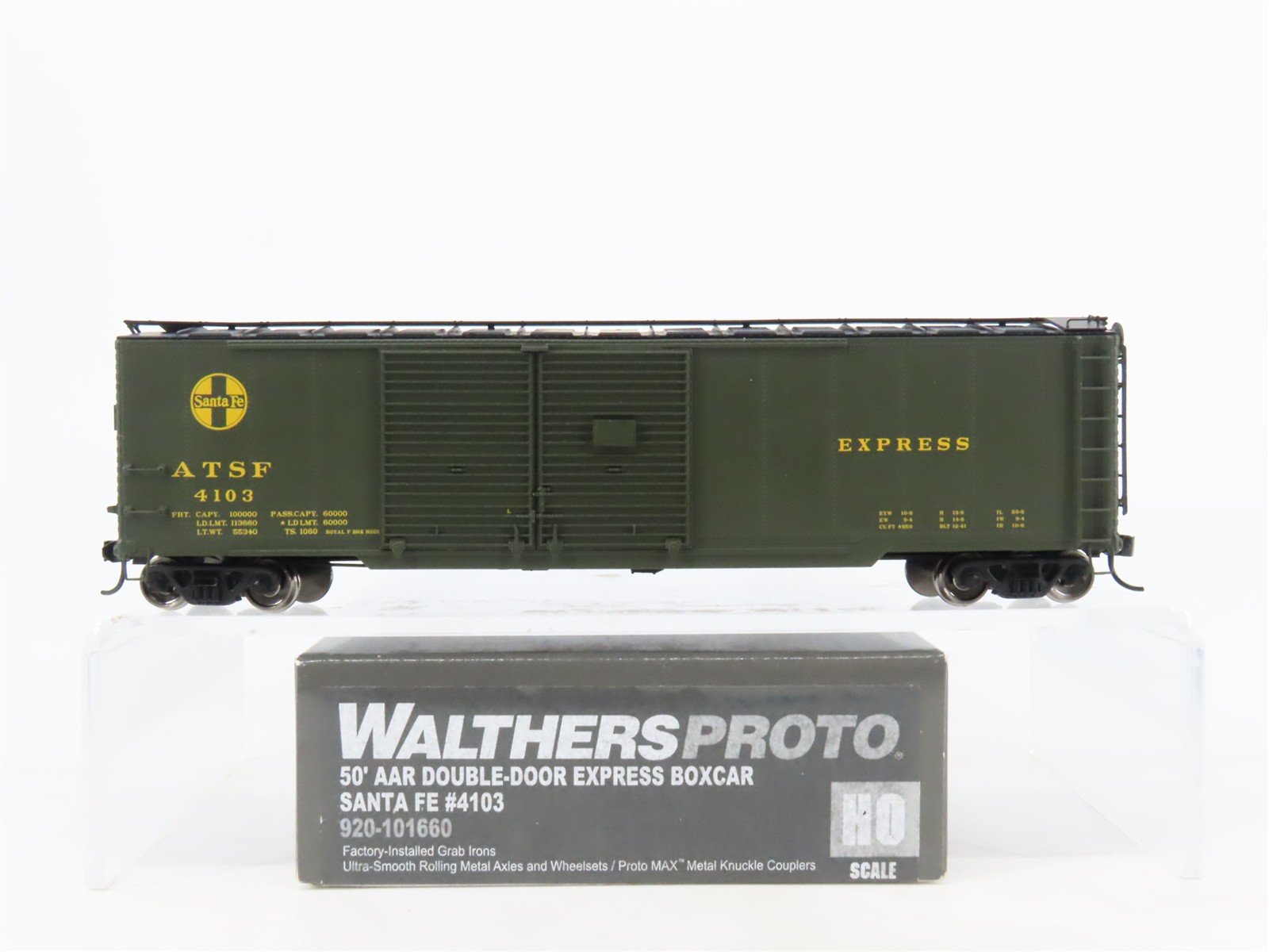 HO Scale Walthers Proto 920-101660 ATSF Santa Fe 50' AAR Express Box Car #4103