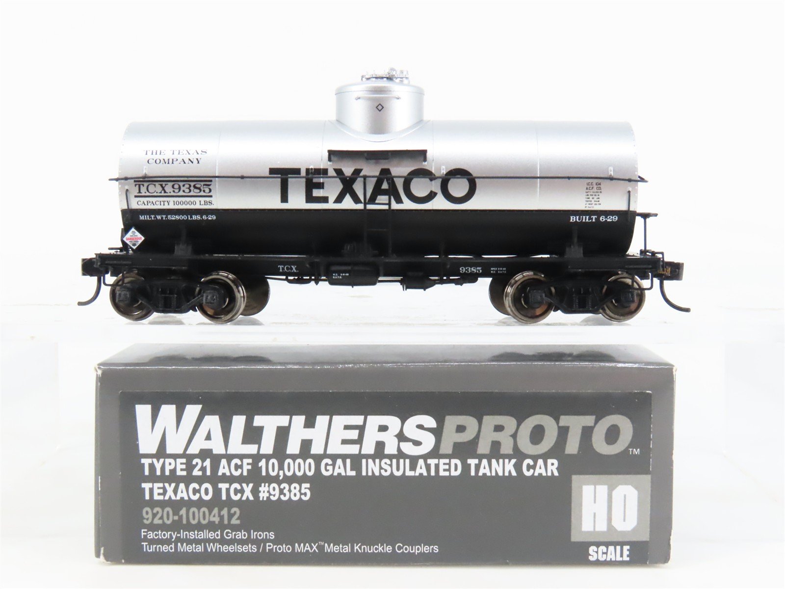 HO Scale Walthers Proto 920-100412 TCX Texaco Single Dome Tank Car #9385
