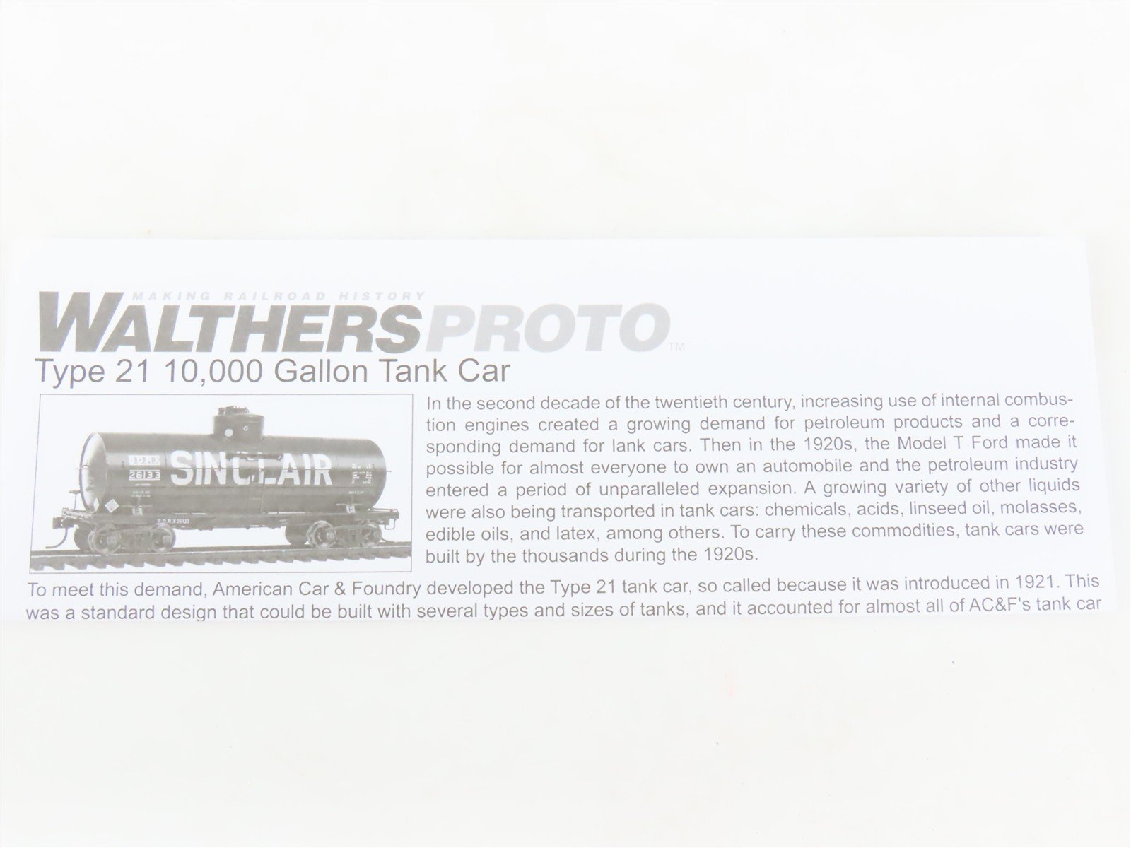 HO Scale Walthers Proto 920-100410 SDRX Sinclair Single Dome Tank Car #26175