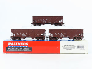 HO Scale Walthers Platinum Line 932-342301 ATSF Santa Fe 2-Bay Open Hopper 3-Pk.