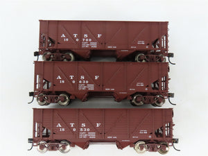 HO Scale Walthers Platinum Line 932-342301 ATSF Santa Fe 2-Bay Open Hopper 3-Pk.