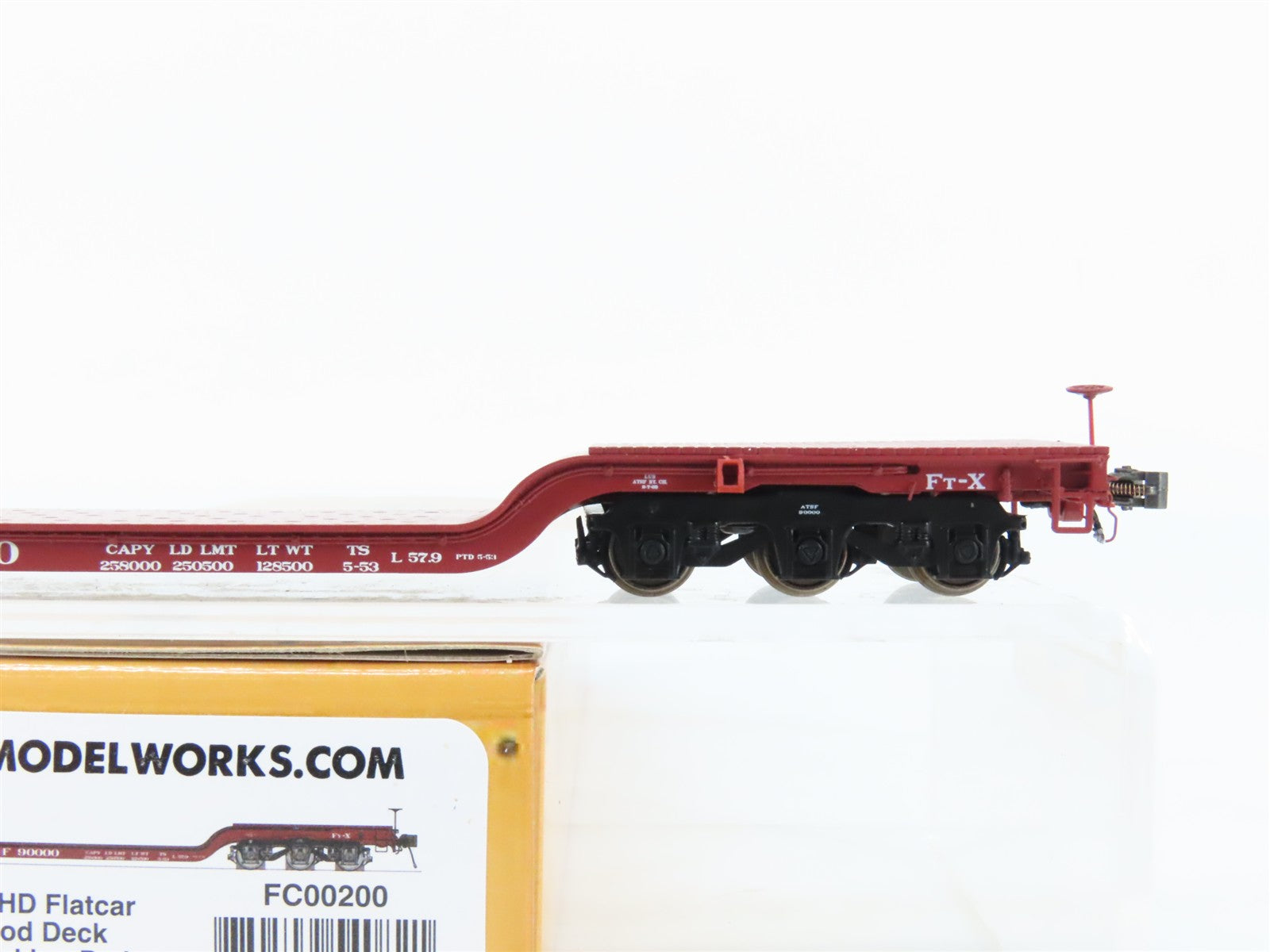 HO Scale Class One Model Works FC00200 ATSF Santa Fe Heavy Duty Flat Car #90000