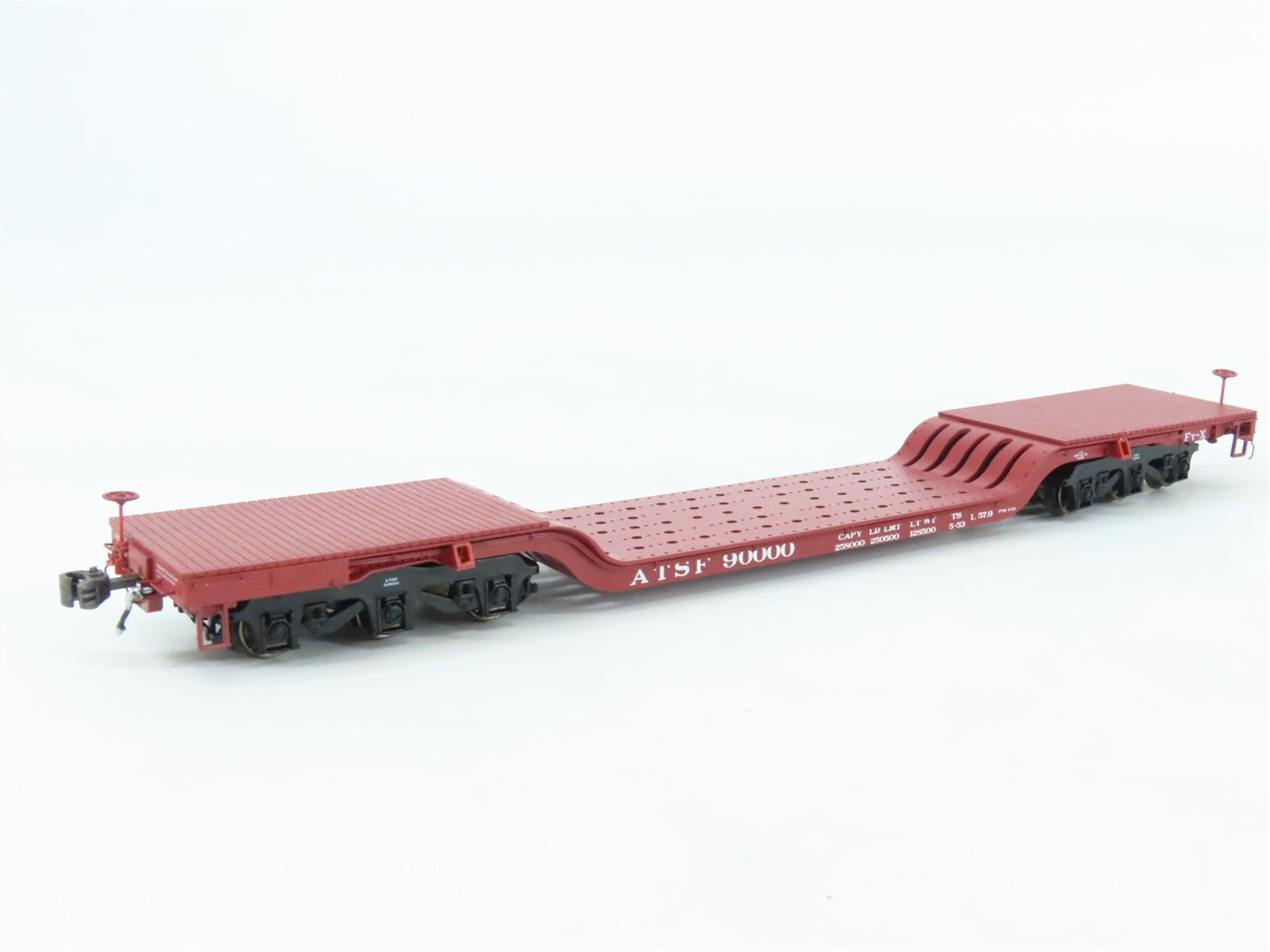 HO Scale Class One Model Works FC00200 ATSF Santa Fe Heavy Duty Flat Car #90000