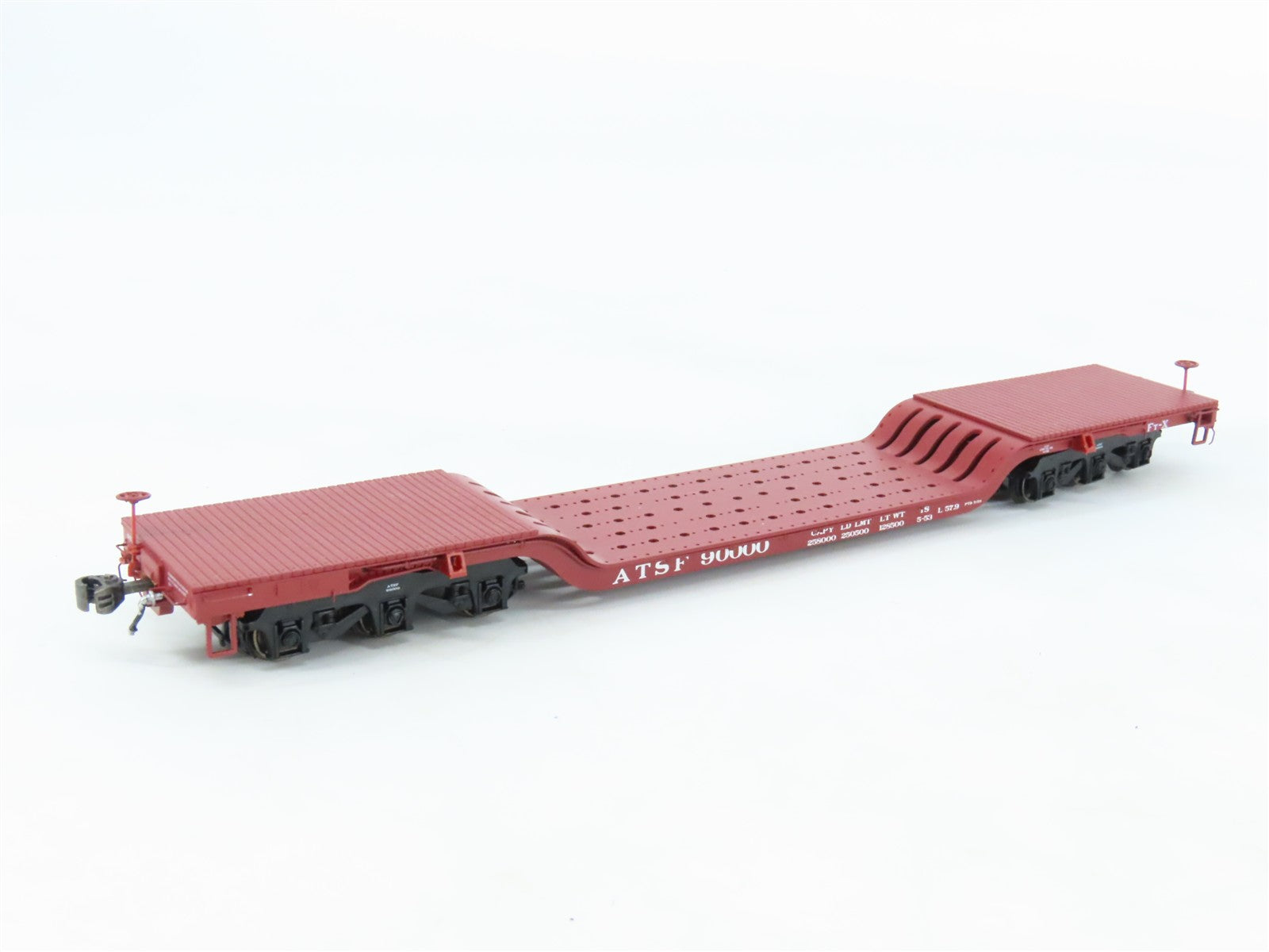 HO Scale Class One Model Works FC00200 ATSF Santa Fe Heavy Duty Flat Car #90000