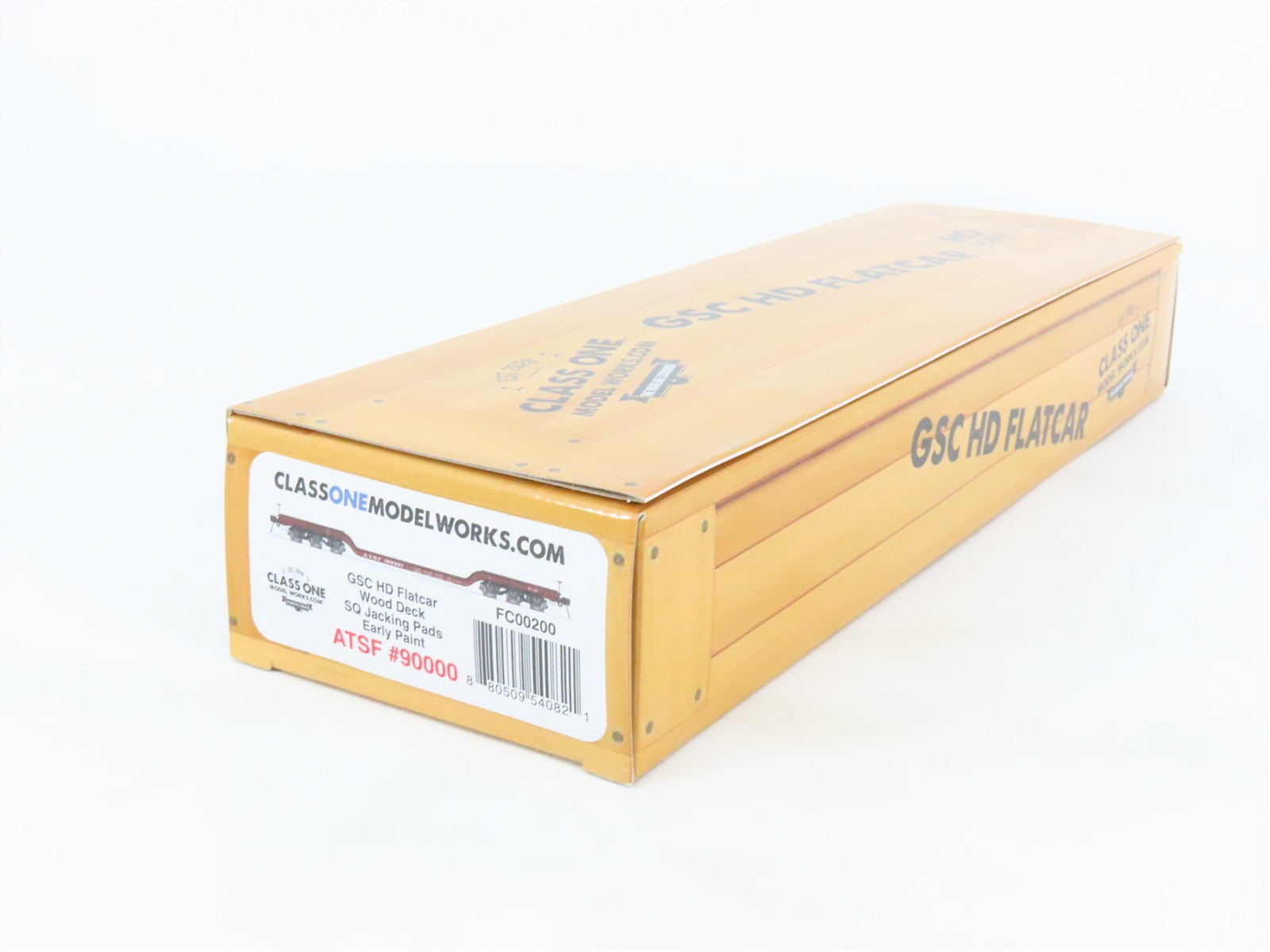 HO Scale Class One Model Works FC00200 ATSF Santa Fe Heavy Duty Flat Car #90000