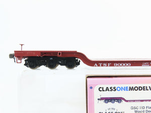 HO Scale Class One Model Works FC00200 ATSF Santa Fe Heavy Duty Flat Car#90000