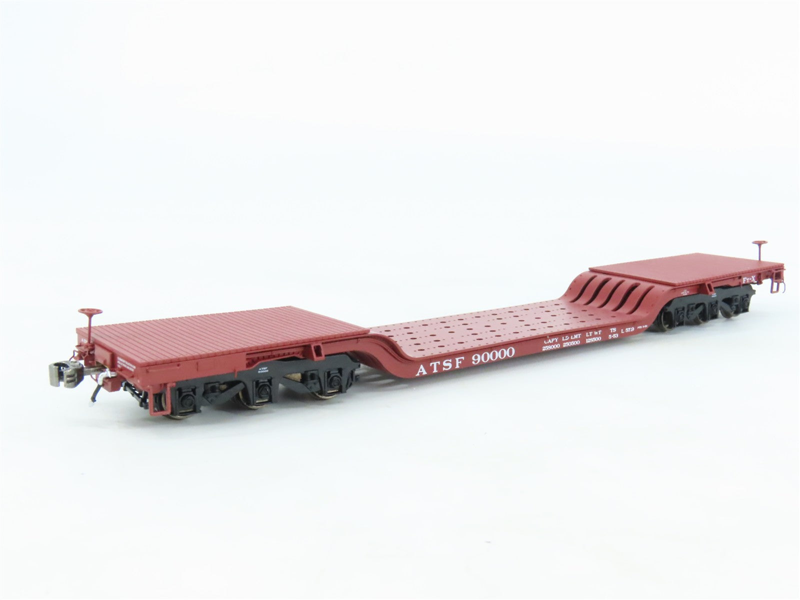 HO Scale Class One Model Works FC00200 ATSF Santa Fe Heavy Duty Flat Car#90000