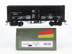 HO Scale Roundhouse RND84209 D&RGW Rio Grande 36' Stock Car #35203