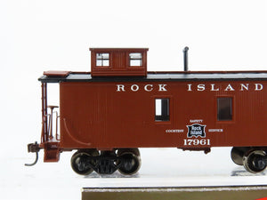 HO Scale Roundhouse 84271 RI Rock Island 3-Window Wood Caboose #17961