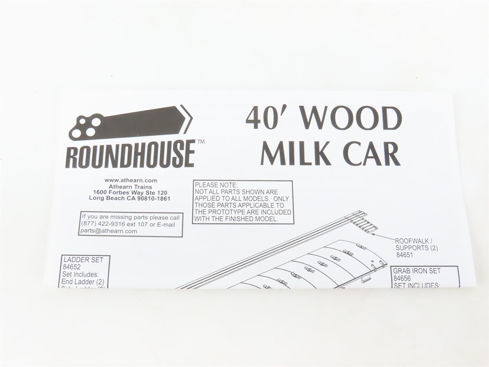 HO Scale Roundhouse 84556 BFIX Borden's Dairy 40' Wood Milk Refrigerator Car 523