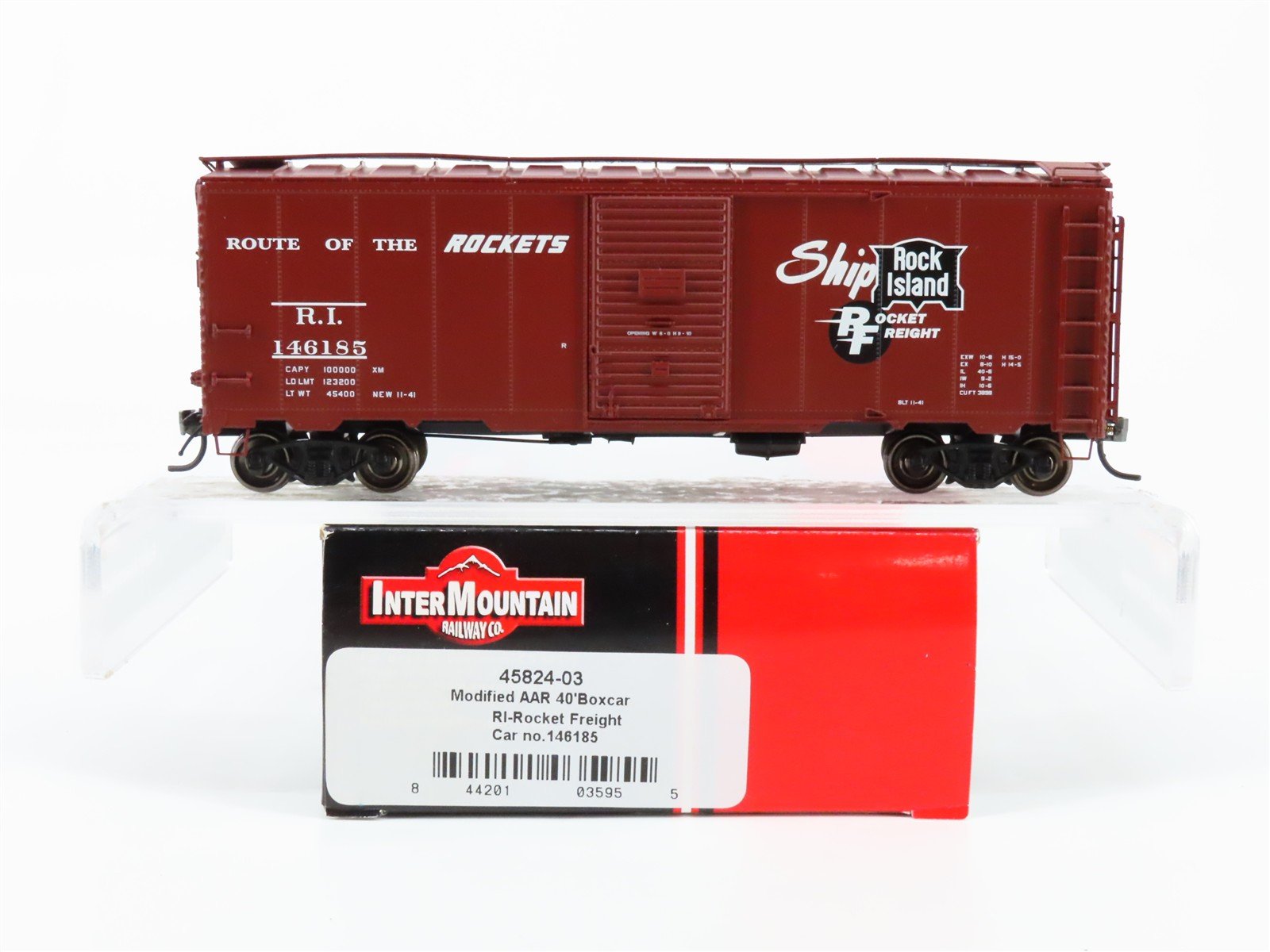 HO Scale Intermountain 45824-03 RI Rock Island AAR 40' Boxcar #146185