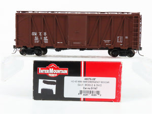 HO Scale Intermountain 46076-08 GM&O Gulf Mobile & Ohio 40' WWII Boxcar #51147