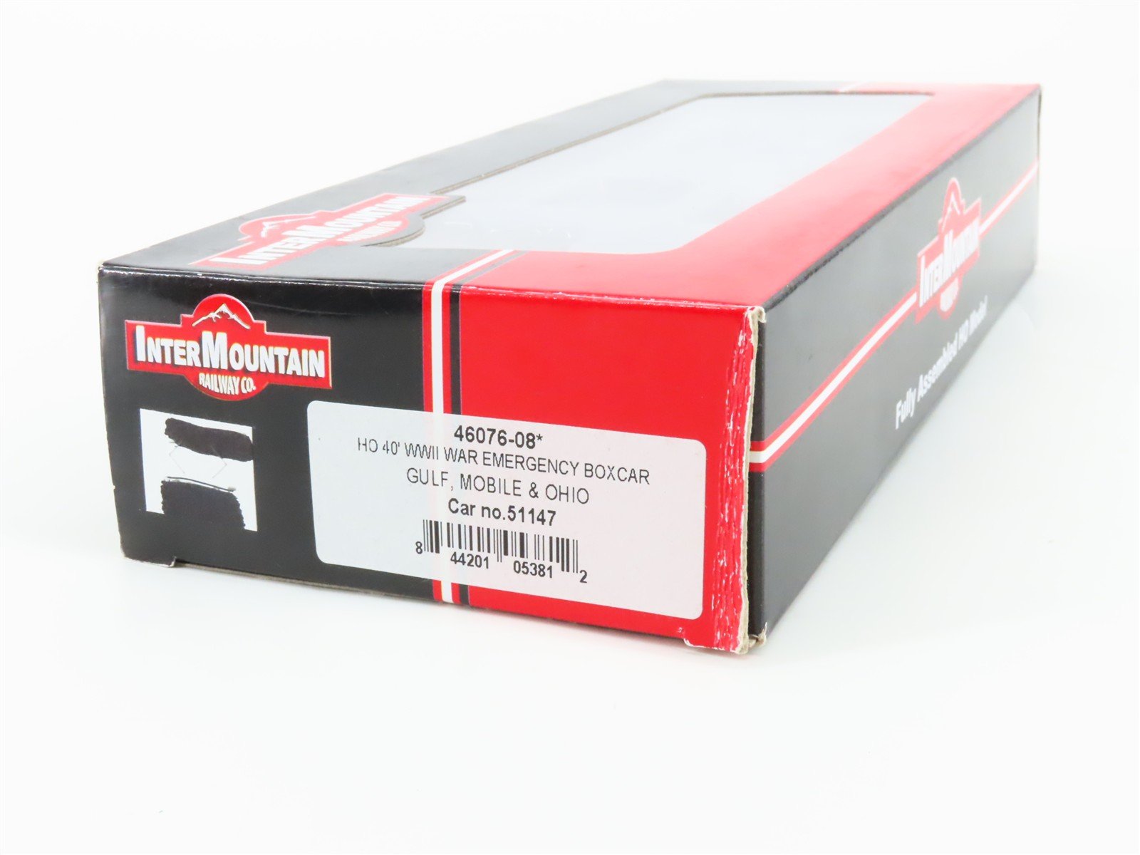 HO Scale Intermountain 46076-08 GM&O Gulf Mobile & Ohio 40' WWII Boxcar #51147