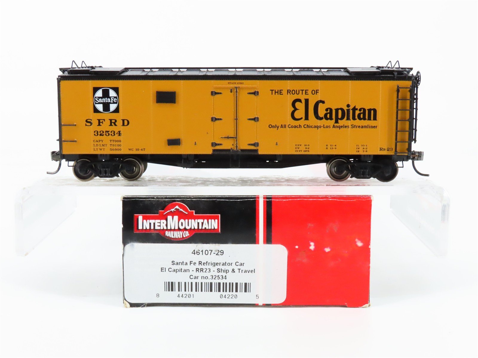 HO Scale Intermountain 46107-29 SFRD Santa Fe El Capitan Refrigerator Car #32534