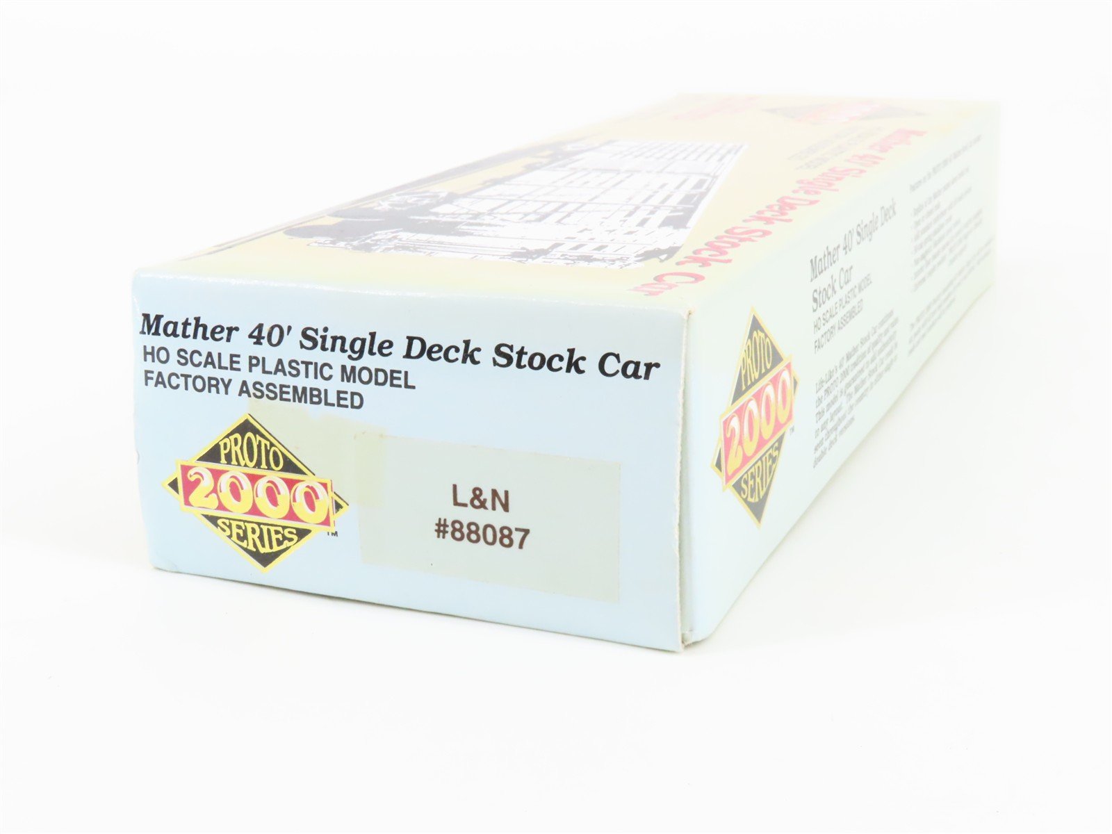 HO Scale Proto 2000 L&N Louisville & Nashville 40' Single Deck Stock Car #88087