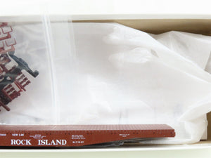 HO Scale Red Caboose RC-2208b RI Rock Island 42 Fishbelly Flatcar #93074 Kit