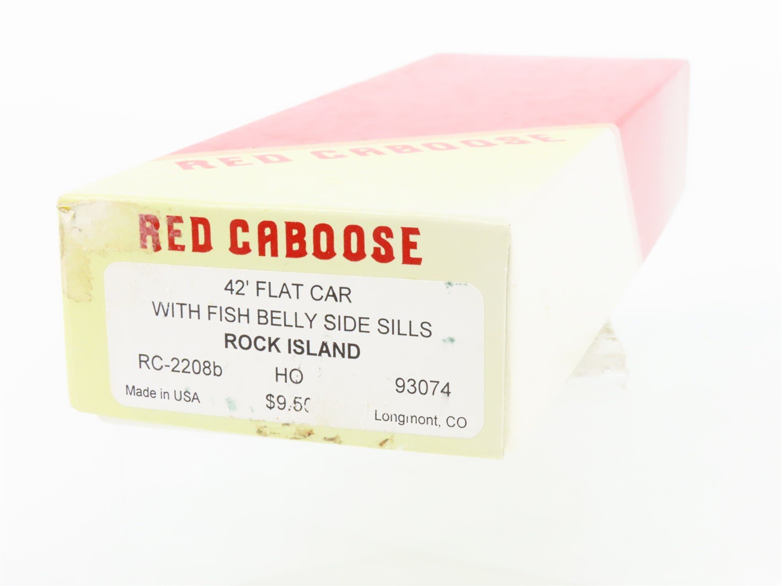 HO Scale Red Caboose RC-2208b RI Rock Island 42 Fishbelly Flatcar #93074 Kit