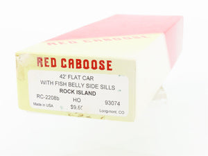 HO Scale Red Caboose RC-2208b RI Rock Island 42 Fishbelly Flatcar #93074 Kit