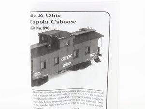 HO Scale LaserKit 890 GM&O Gulf Mobile & Ohio Plywood Side Cupola Caboose Kit
