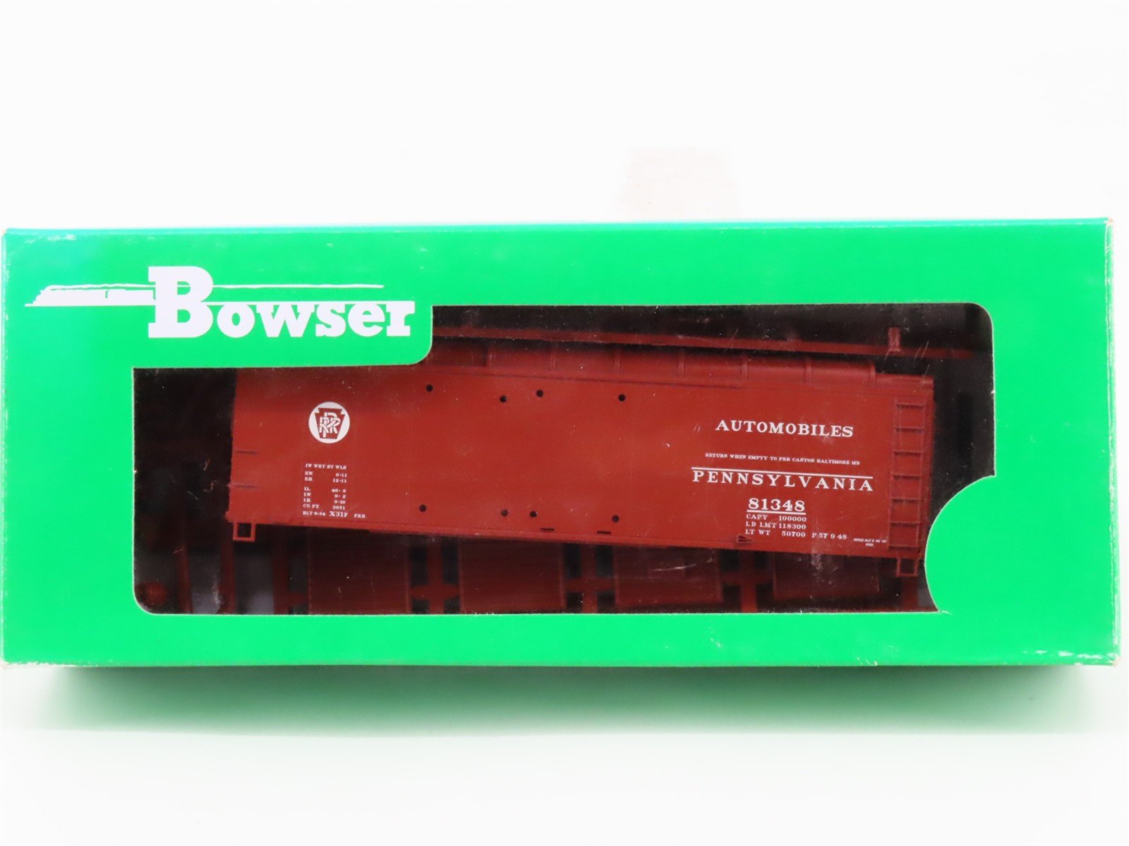 HO Scale Bowser 60152 PRR Pennsylvania X31f Turtle Boxcar #81348 Kit