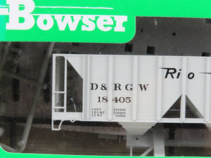 HO Scale Bowser 60078 DRGW Rio Grande 70-Ton 2-Bay Cover Hopper #18405 Kit