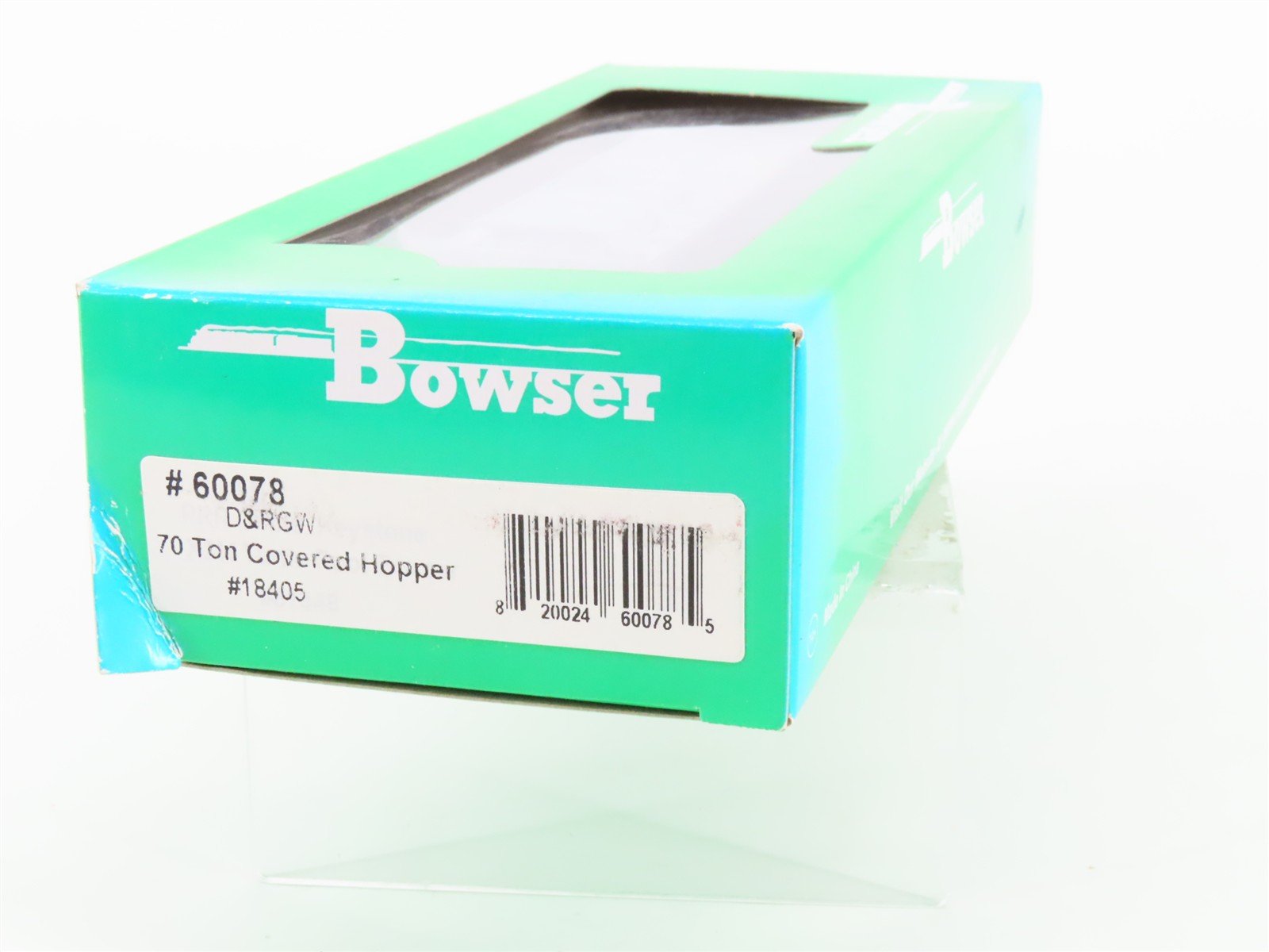 HO Scale Bowser 60078 DRGW Rio Grande 70-Ton 2-Bay Cover Hopper #18405 Kit