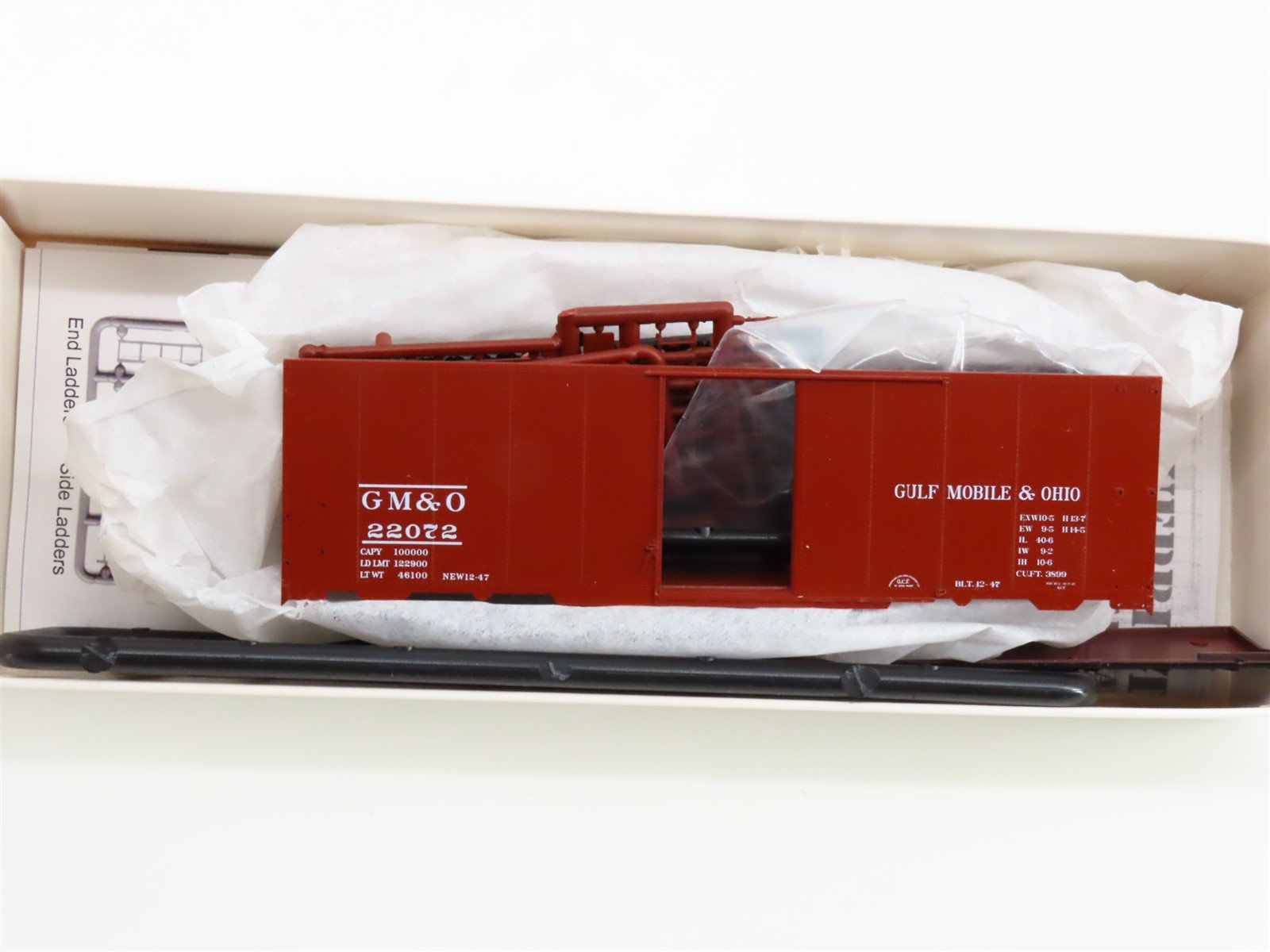 LOT of 4 HO Scale Branchline 1413 GM&O Gulf Mobile & Ohio 40' Boxcar Kits