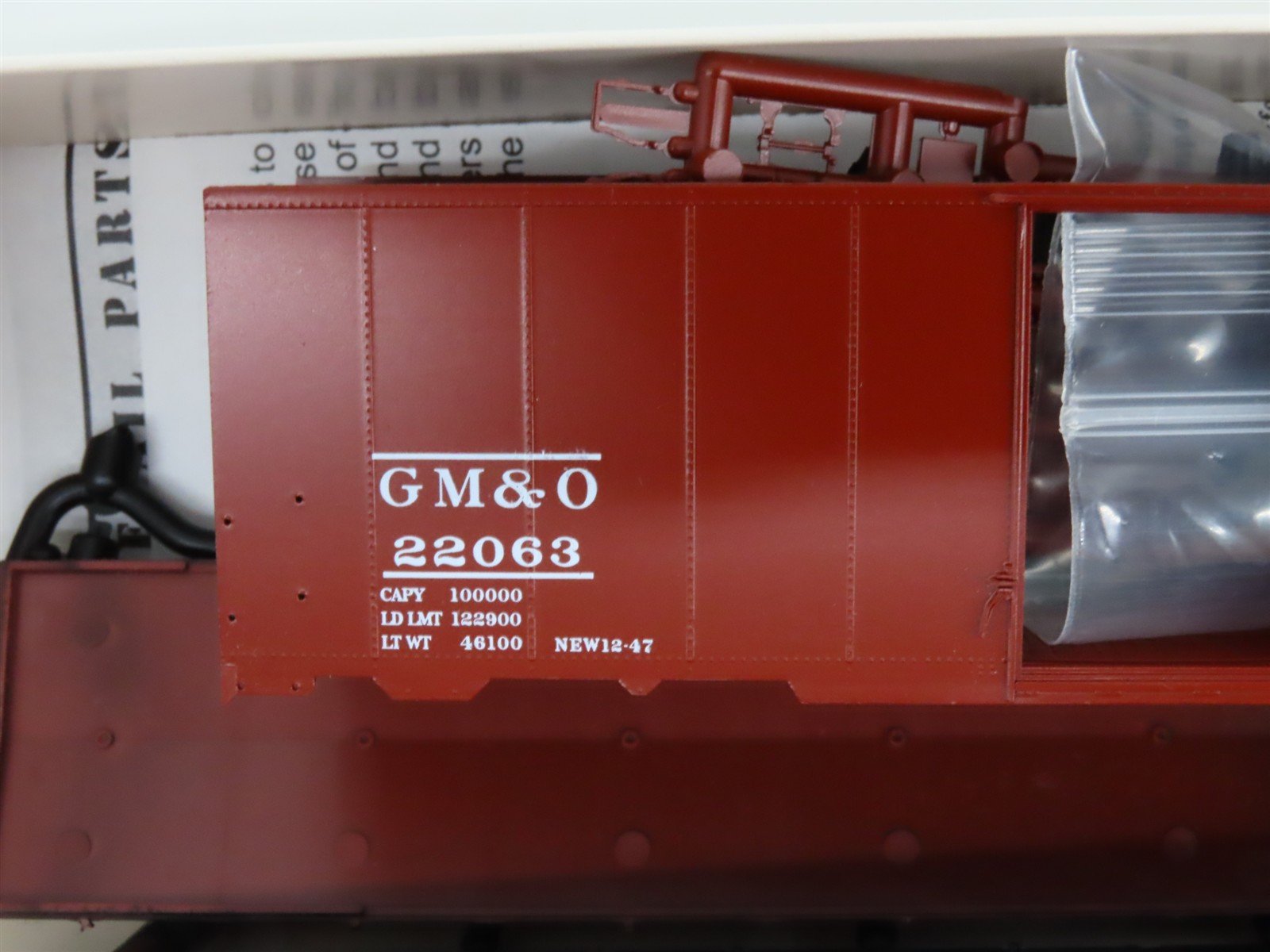 LOT of 4 HO Scale Branchline 1413 GM&O Gulf Mobile & Ohio 40' Boxcar Kits