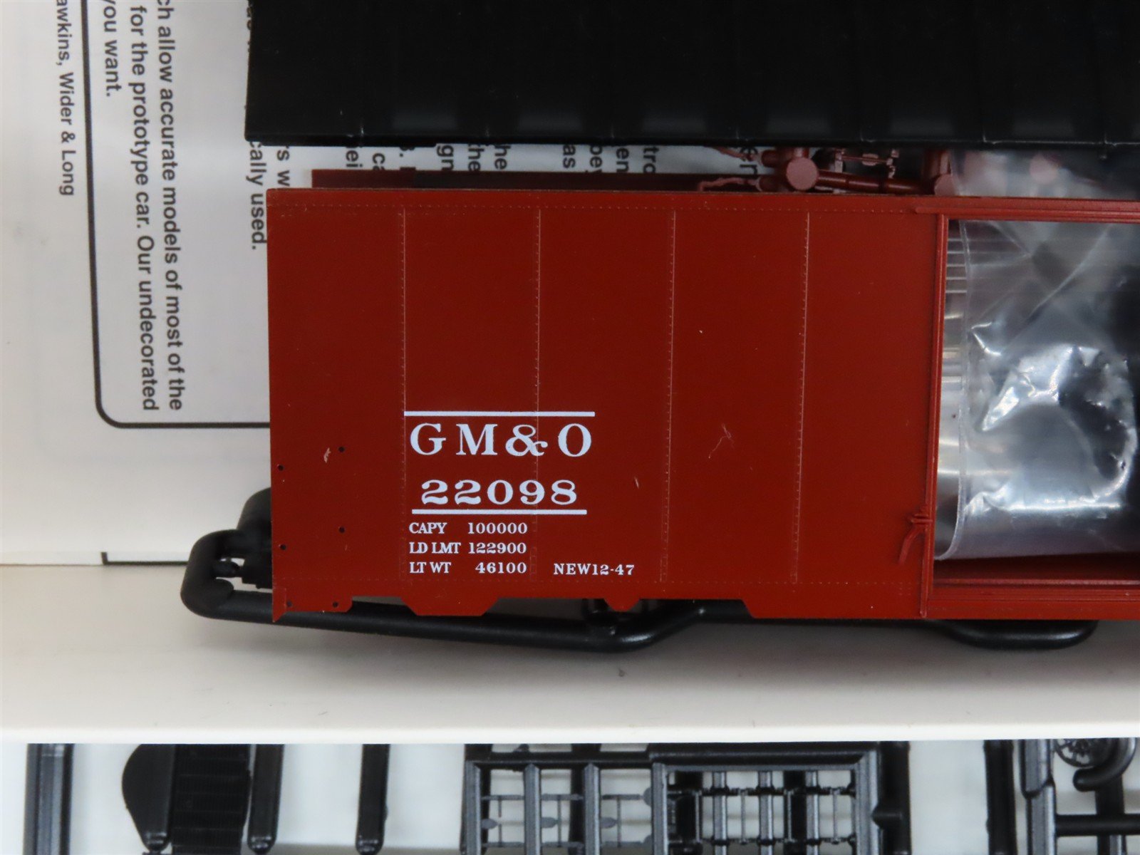 LOT of 4 HO Scale Branchline 1413 GM&O Gulf Mobile & Ohio 40' Boxcar Kits
