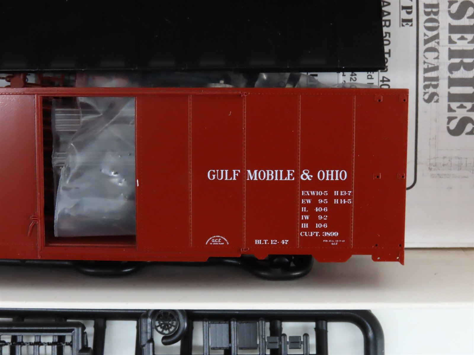 LOT of 4 HO Scale Branchline 1413 GM&O Gulf Mobile & Ohio 40' Boxcar Kits
