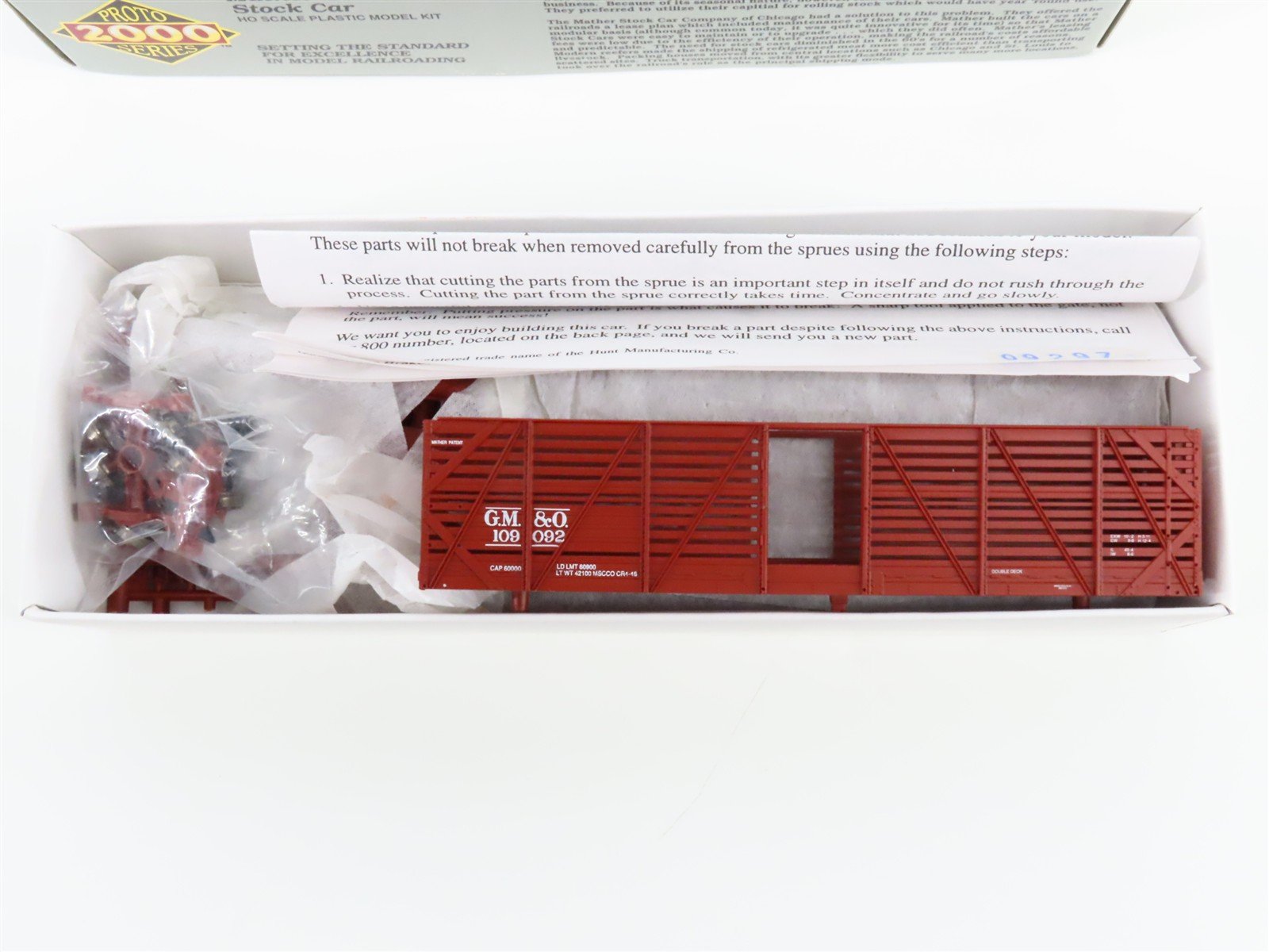 LOT of 4 HO Scale Proto 2000 GM&O/ATSF/MPCX Stock, Tankcar, and Boxcar Kits