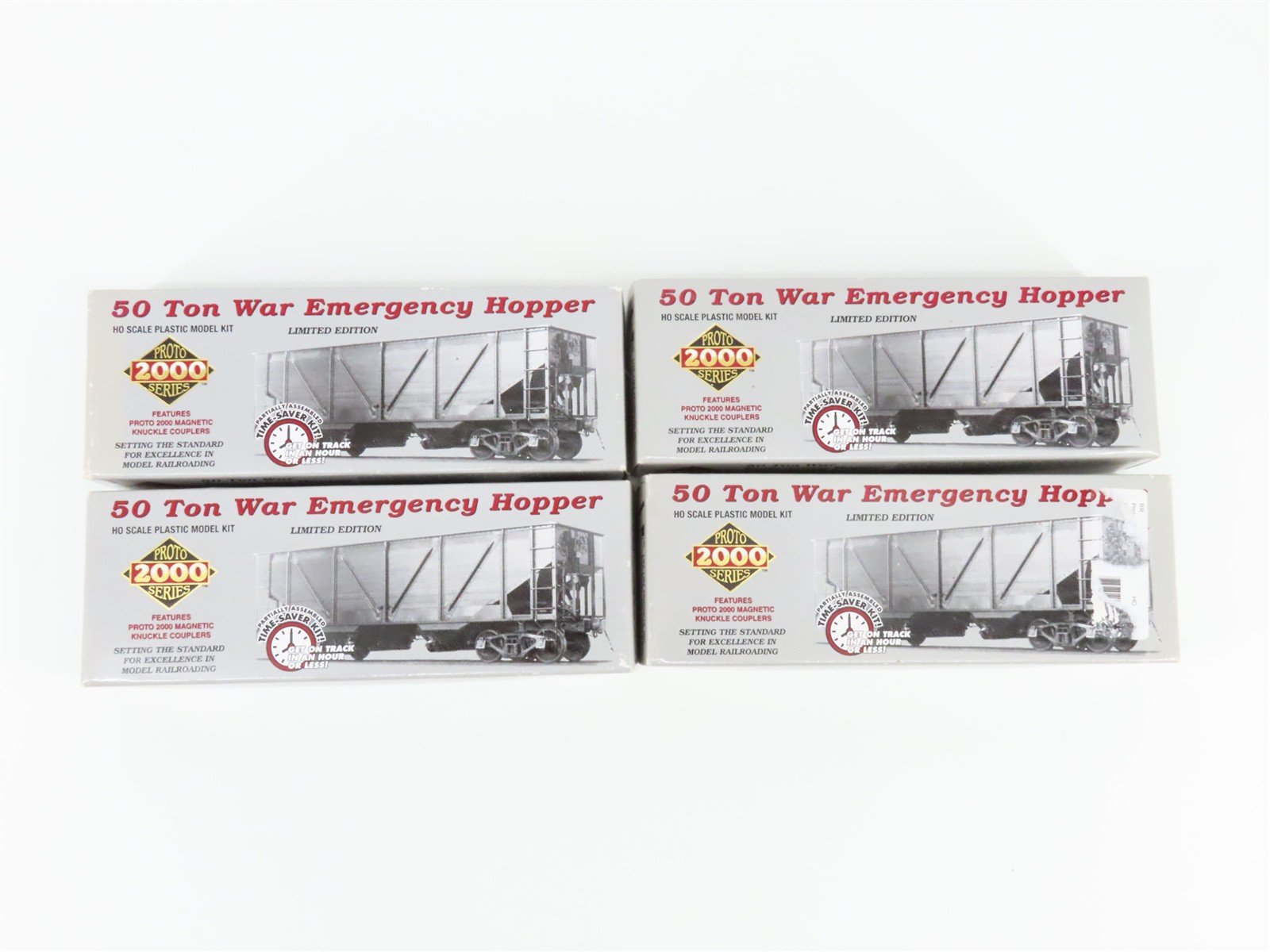 LOT of 4 HO Proto 2000 GM&O Gulf Mobile & Ohio 50-Ton War Emergency Hopper Kits
