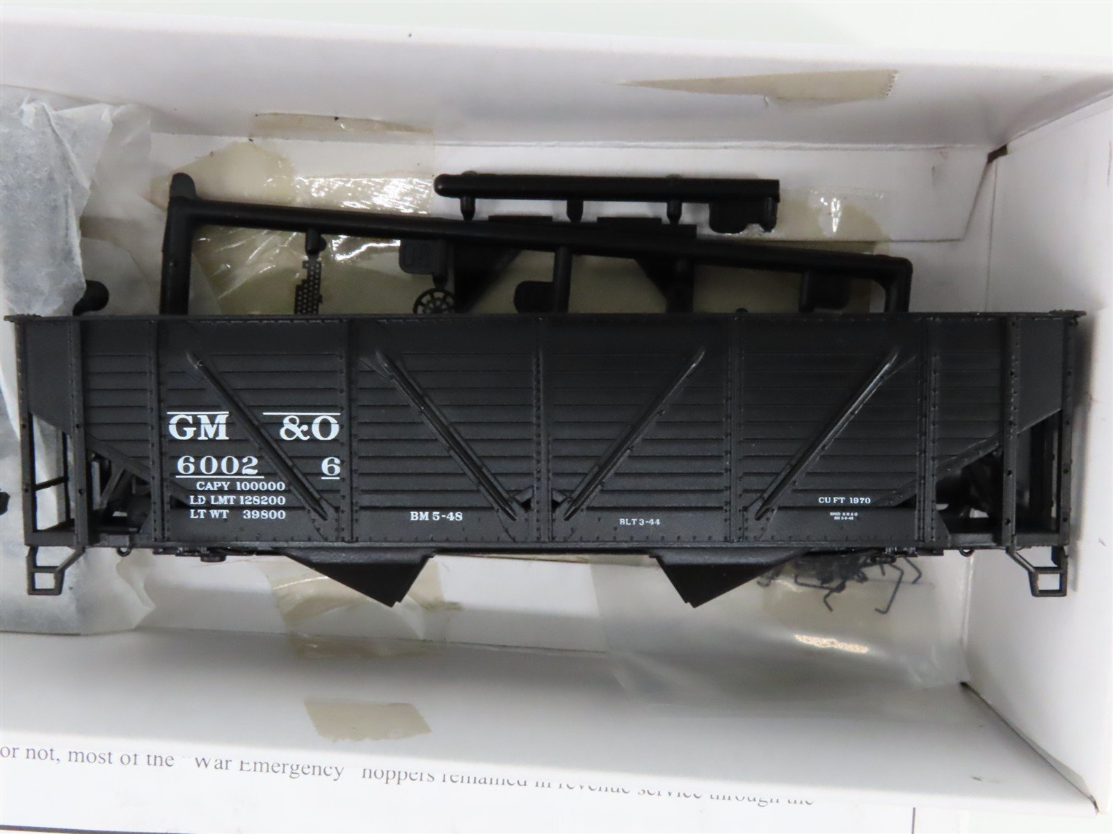 LOT of 4 HO Proto 2000 GM&O Gulf Mobile & Ohio 50-Ton War Emergency Hopper Kits