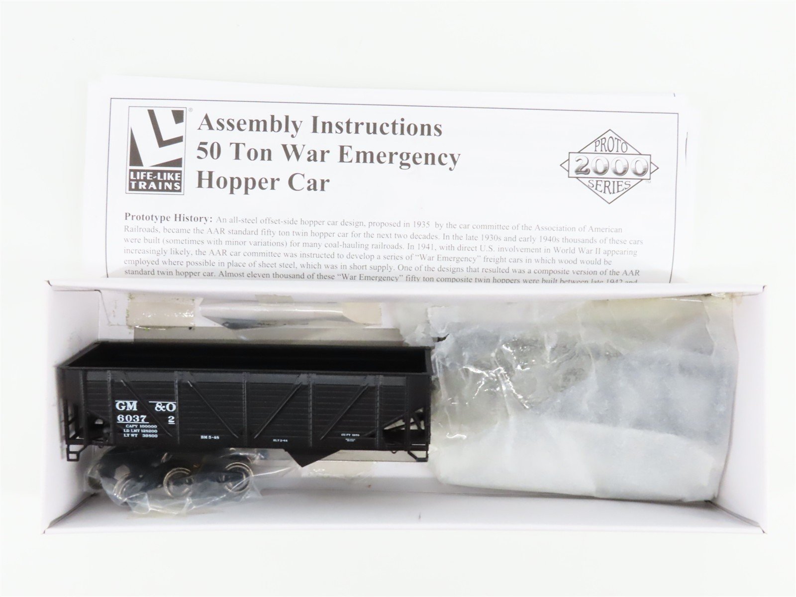 LOT of 4 HO Proto 2000 GM&O Gulf Mobile & Ohio 50-Ton War Emergency Hopper Kits