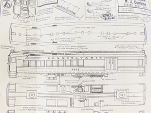HO Scale Walthers Kit 5526-U777 Undecorated PRR MU Combine Electric Rail Car
