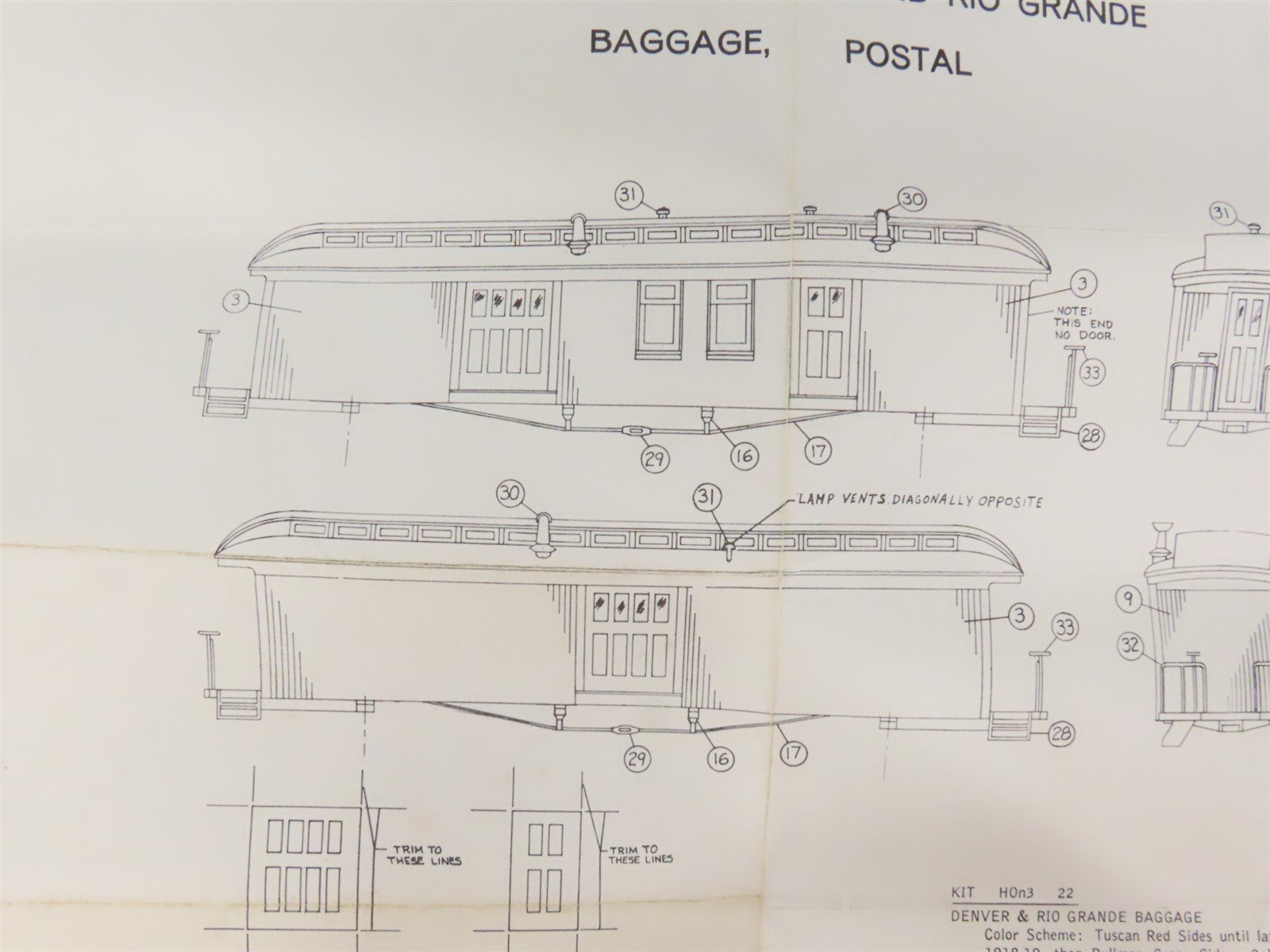 HOn3 Scale LaBelle Craftsman Kit #HOn3-22 Undecorated D&RGW Baggage Passenger