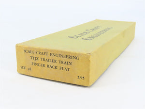 HO Scale-Craft SCF-1 TTJX Finger Rack Flat Car #81975 w/ Load - Custom
