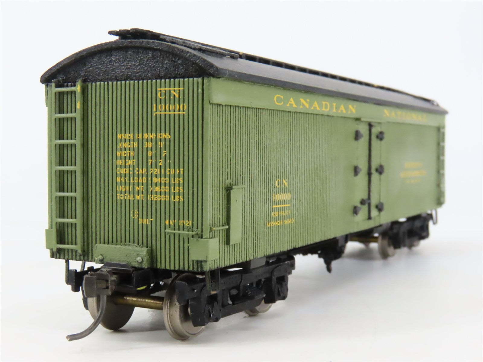 HO Scale Juneco K-23 CN Canadian National 45' Express Wood Reefer #10000 -Custom