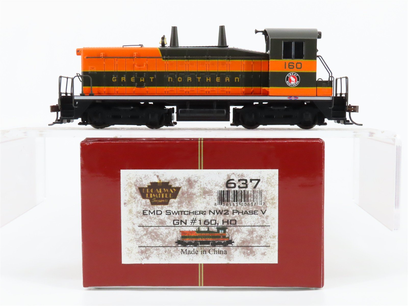 HO Broadway Limited BLI 658 GN Great Northern EMD NW2 Diesel #160 w/ DCC & Sound
